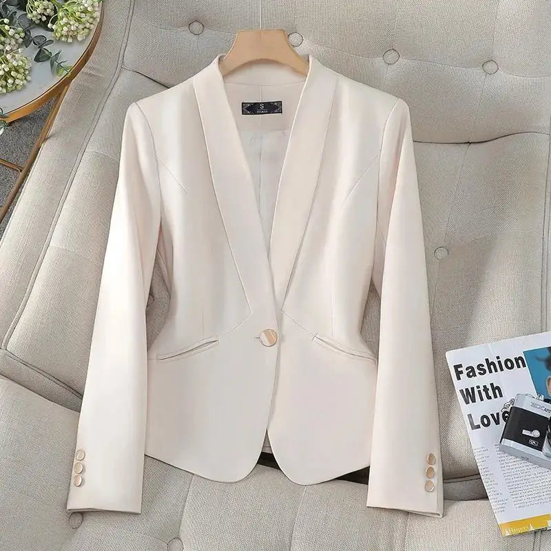 Spring Fashion Slim Fit Blazers Women's Coat Jacket New Autumn Outerwears Elegant Office Lady Casaco Plus Size Veste Femme