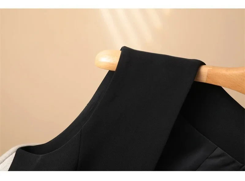 Women Vest Jacket 2026New Fashion Single Button Sleeveless Blazer Vest Coat Korean Slim Short Femme Waistcoat Tops Chaleco Mujer