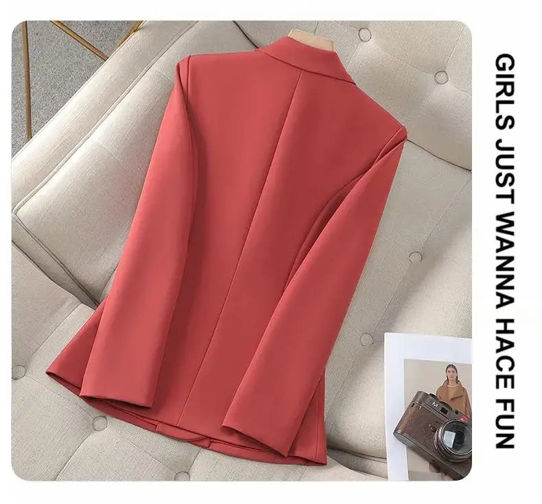 Spring Women's Casual Blazers Feminino Korean Style Fashion Long Sleeve Plus Size Jackets Coats Outerwears Veste Femme