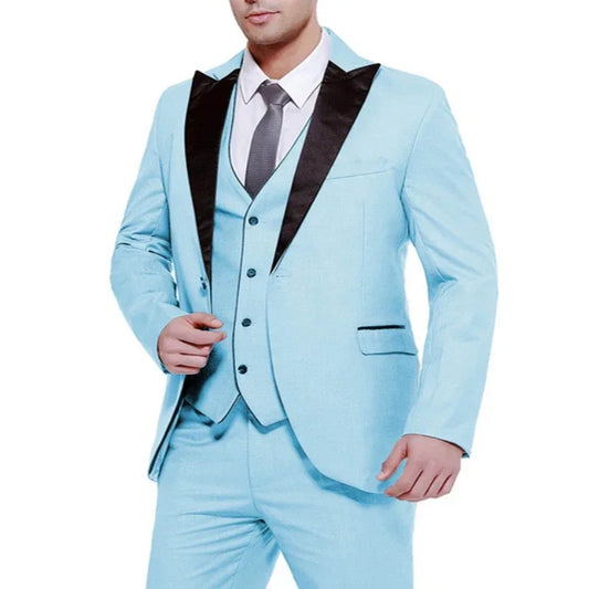 Elegant Champagne Wedding Men Suit Groom Tuxedo Slim Fit Prom Blazer Hombre Casual High Quality Custom 3 Piece Set Costume Homme