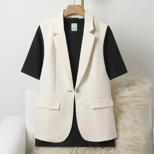 New Fashion Suit Vest Women's Waistcoat Spring Autumn Casual Vests Coats Suit Jacket Sleeveless Women's Blazer Vests Coats