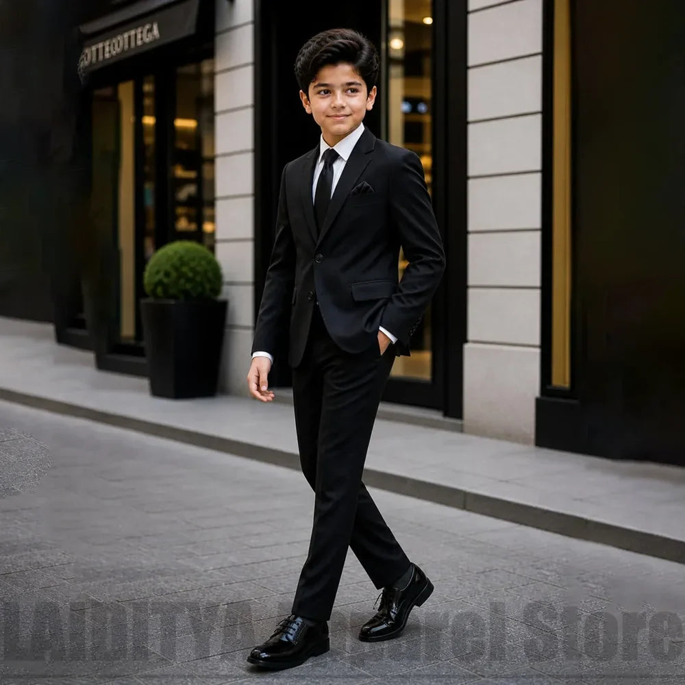 Chic Boys Single Breasted Suit Fashion Blazer Pants Formal Outfit Wedding Birthday Graduation Party Photoshoot Tuxedo 2 Piece