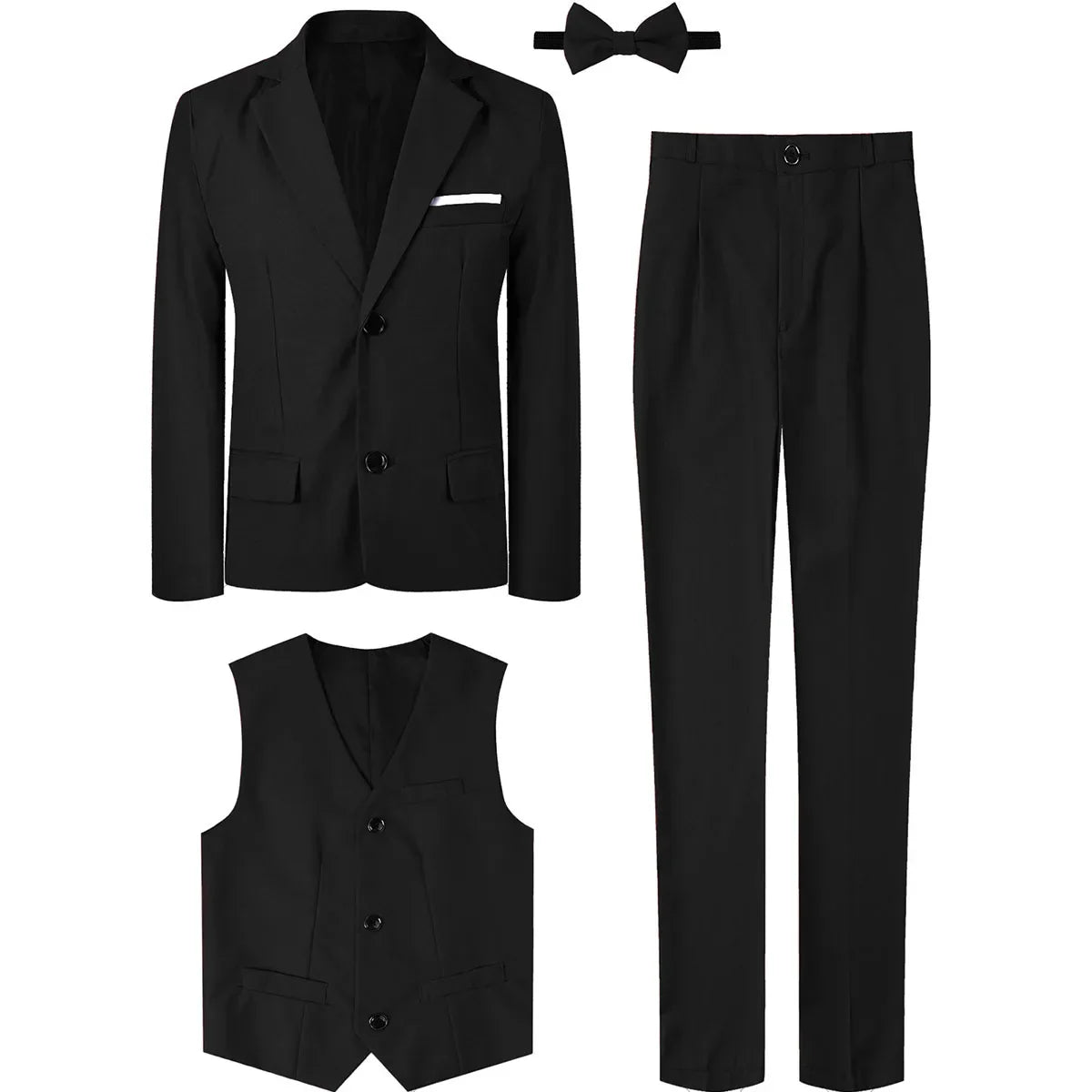 Kids Clothes Boys Suit Wedding Formal Outfit Set Children Easter Church Gentleman Ring Bearer Perform Tuxedo Teenagers Blazer
