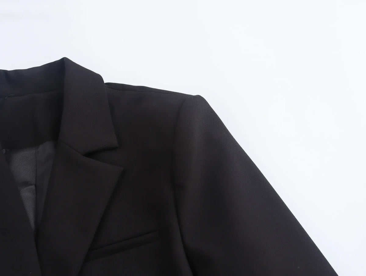 Women's Black Gothic Emo Cropped Bow Blazer Jacket Y2k 2000s Vintage Suit Coat Long Sleeve Single Breasted Outerwear Autum 2025