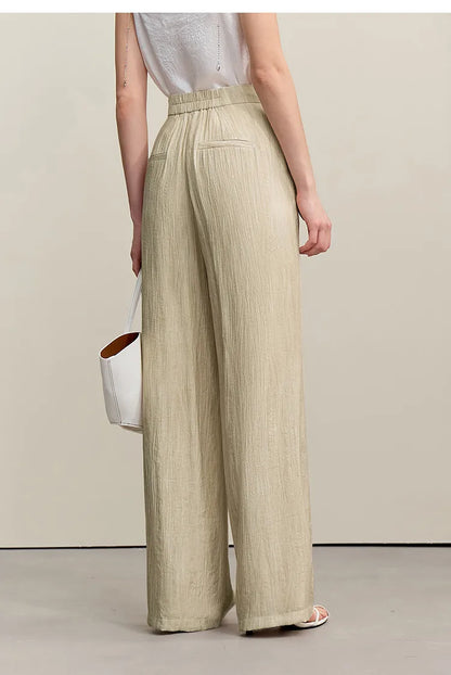 Women's Jacket 2026 Summer New Loose Casual V-neck Single Button Blazer Separate Versatile Wide-leg Women Trousers 12621092