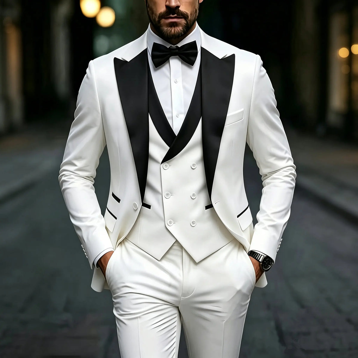 Fashion Men's Premium Solid Color Slim Fit Business Formal Suit Set, Perfect for Groom, Office, Wedding, Groomsman & Work Wear