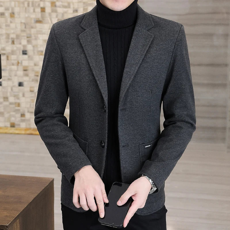 Blazer  New Stylish and Slimming Middle-aged Business Casual Solid-color Wedding Banquet Host Men Outdoor Performance Blazer