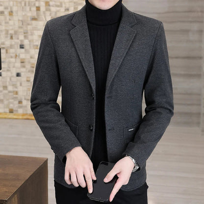 Blazer  New Stylish and Slimming Middle-aged Business Casual Solid-color Wedding Banquet Host Men Outdoor Performance Blazer