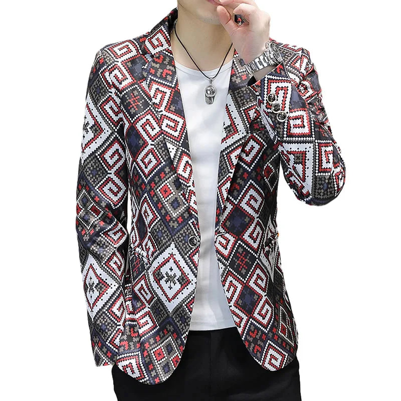Blazer Men's fashion outdoor travel gentleman wedding Slimming Business versatile Trendy Casual Korean-style formal wear Blazer