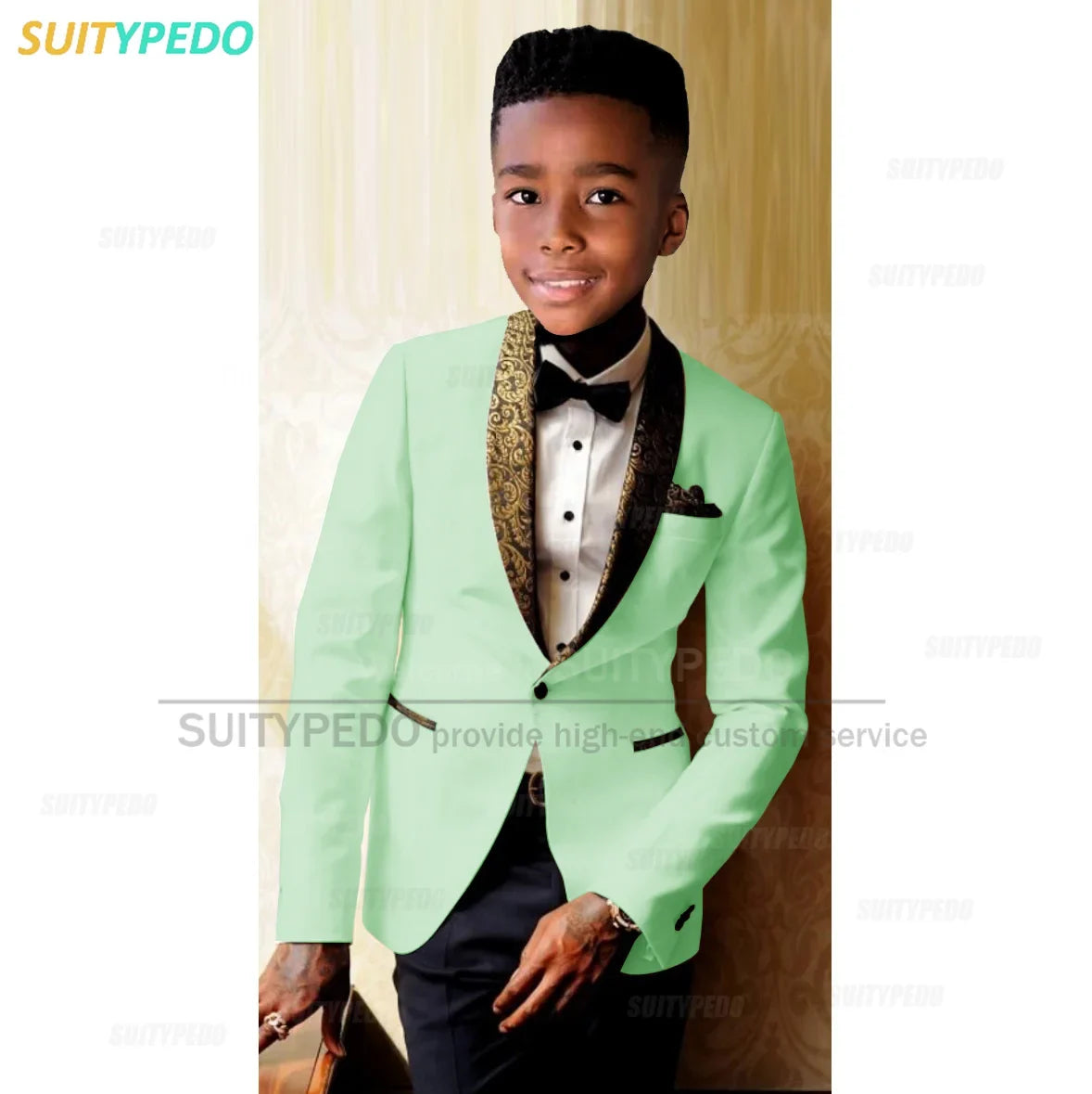 Formal Kid Boy's Suit Graduation Ceremony Host Blazer Pants Outfit Piano Performance Custome Suitable Children Elegant Attire