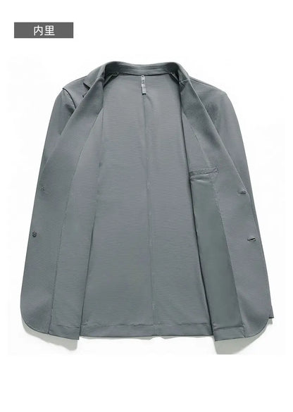 Thin-sleeved Sunscreen Blazer Fashionable for Outdoor Travel, Camping, Wedding, Casual Wear. Korean-style Men's Slim-fit Blazer