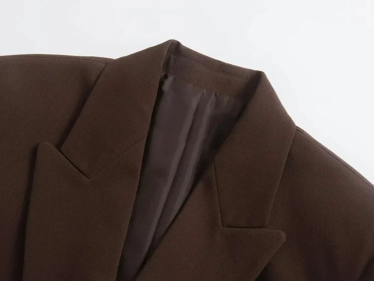 Women Double Breasted Blazer Elegant Office Lady Suit Jacket Oversized Casual Long Sleeve Blazer Spring Autumn Outerwear