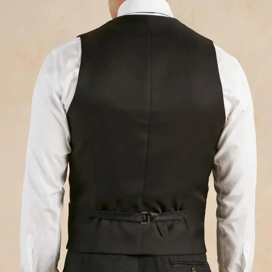Men's Formal Vest Single Breasted Lapel Waistcoat for Weddings & Business
