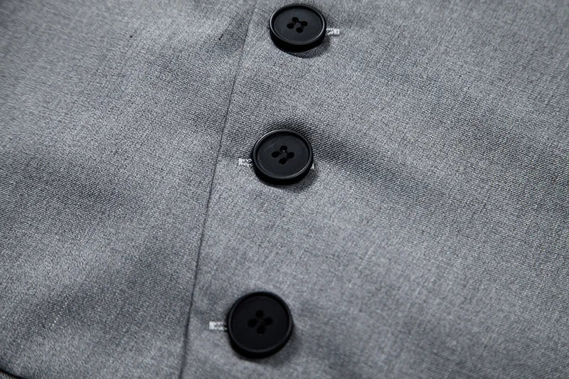 Men's Suit Vest Single Breasted Formal Waistcoat for Men Black Gray Wedding Business