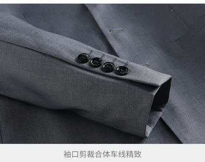 Blazer Men Fashion Gentleman Business Slimming Outdoor Zhongshan Suit Trendy Banquet Host Casual Wedding Stand-up Collar Blazer