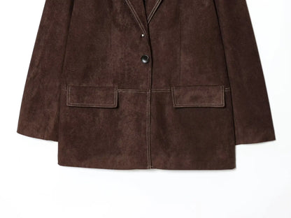 Fashionable Straight Leg Suit Jacket Women's Business Casual Long Sleeve Polyester Coat JNLEAOG Autumn New Arrival