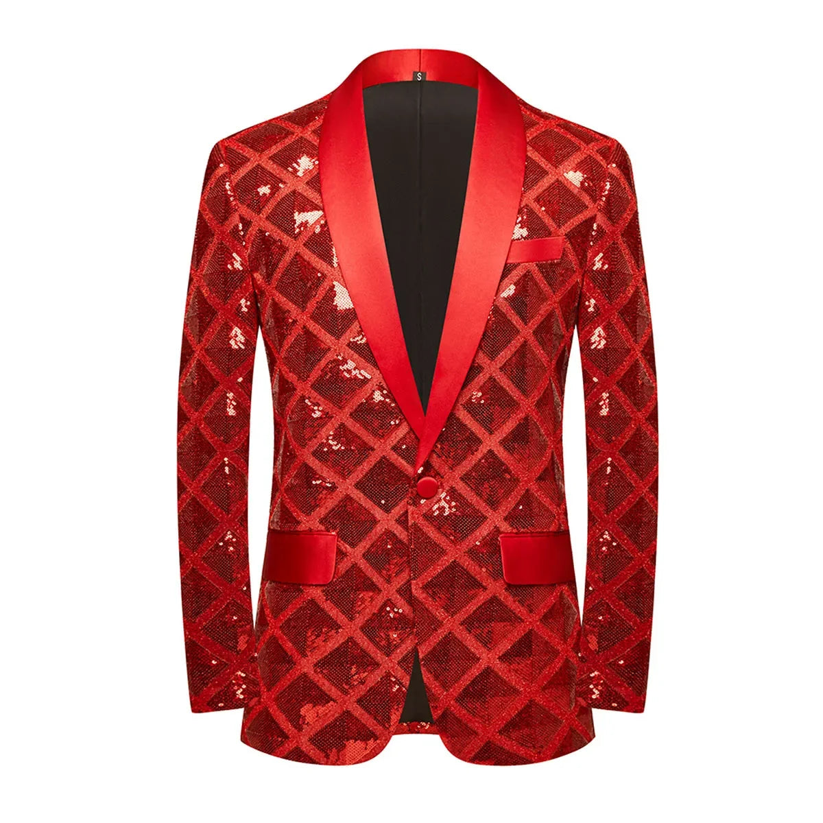 2023 New High Quality Handsome Fashion Boutique Men's Stereo Square Sequin Casual Dance Suit Jacket Boutique Fashion Suit Jacket