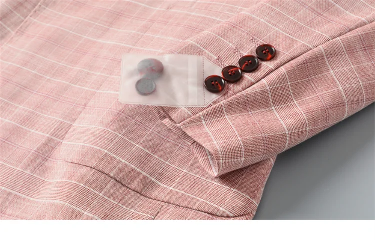 2025 Autumn Casual Business Suit Jacket for Men Slim Fit Plaid Social Office Blazers Men Wedding Groon Dress Coats Men Clothing