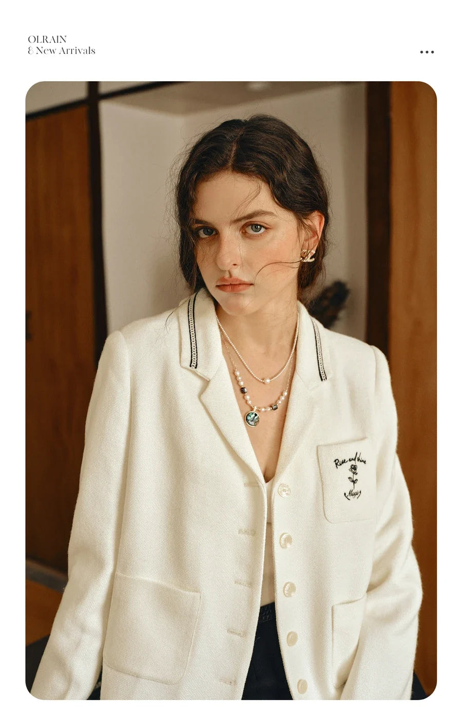 French Causal Blazer Woman 2026 Spring New Notched Long Sleeve Blazers Commute Elegant Solid Outerwear GO57QW001103