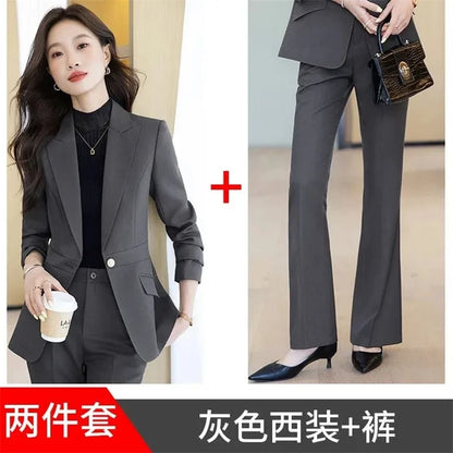 Women Blazers Spring Summer New Fashion Korean Silk Satin Suit V-neck Loose Top Jacket Single Button Suit Blazers Outerwear