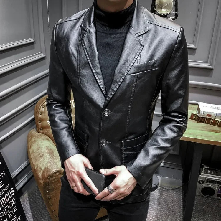 Spring Autumn Thin Man Suits and Blazers Vintage Fashionable Jacket for Men Simple Breasted Luxury Designer Classic New in Coats