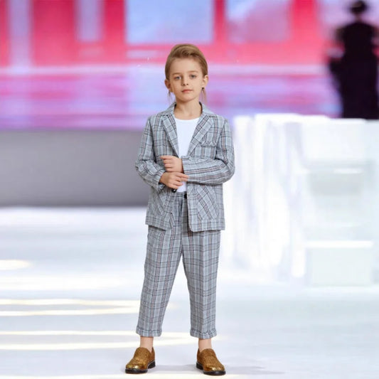 Baby Suit Clothes Kindergarten Stage Graduation Performance Costume Kids Boys Spring Fashion Casual Comfortable Piano Blazer