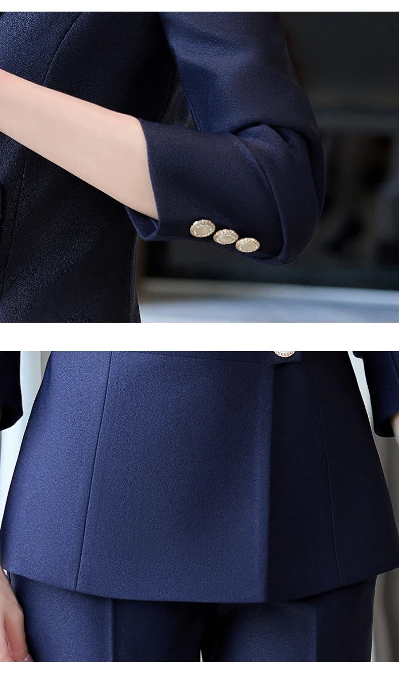 New fashion professional women's clothing for 2025, high-quality two-piece suit jacket + pants. Elegant and charming