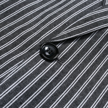 Striped Blazer Jacket Man Suits Luxury Sacos Hombres Elegantes 2025 Coats Men Casual Single Button Social Business Blazers Coats