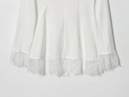 Woman Early Spring Fashion Long Sleeves Single Breasted Lace Patchwork Decoration Blazer Female Casual Slim Commuting Coat
