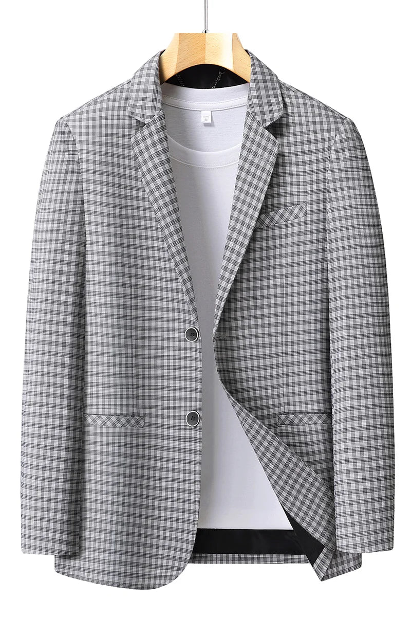 New High-End Soft Comfortable Men's Blazer Slim Fit Fashion Jacket For Young Men Daily Casual Home Wear Outerwear
