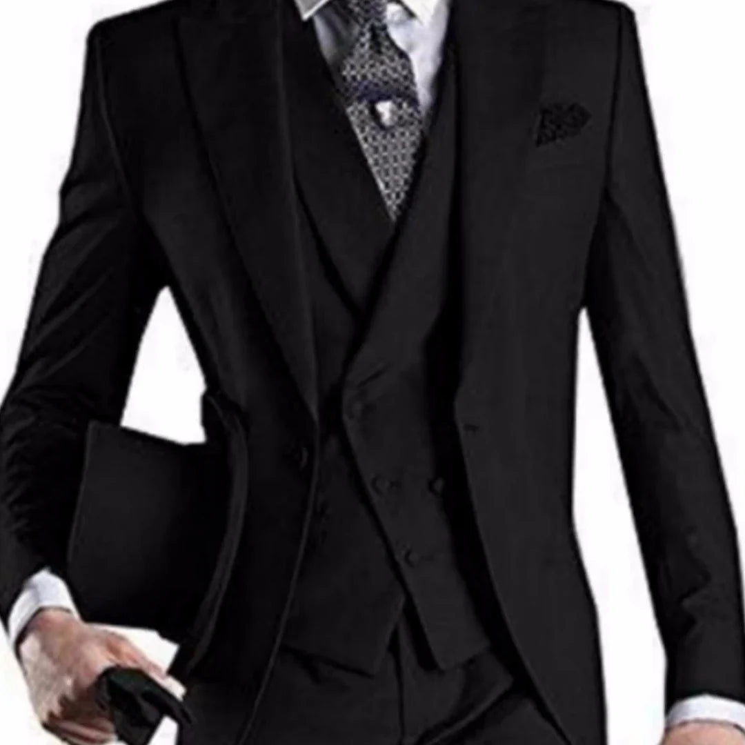 Men's Vest Double Breasted with Lapel Smart Casual Waistcoat for Wedding Banquet and Daily Wear