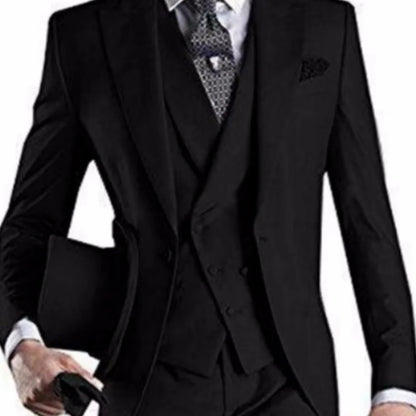 Men's Vest Double Breasted with Lapel Smart Casual Waistcoat for Wedding Banquet and Daily Wear