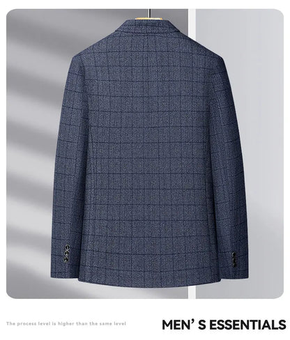 For the Autumn and Winter of 2025, Middle-aged and Elderly Men's Business and Casual Woolen Suit Jackets for Dads