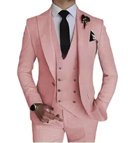 Fashion Smart Business Sky Blue Costume Homme Wedding Men Suits Peak Lapel Groom Tuxedos Terno Masculino Prom Blazer 3 Pieces