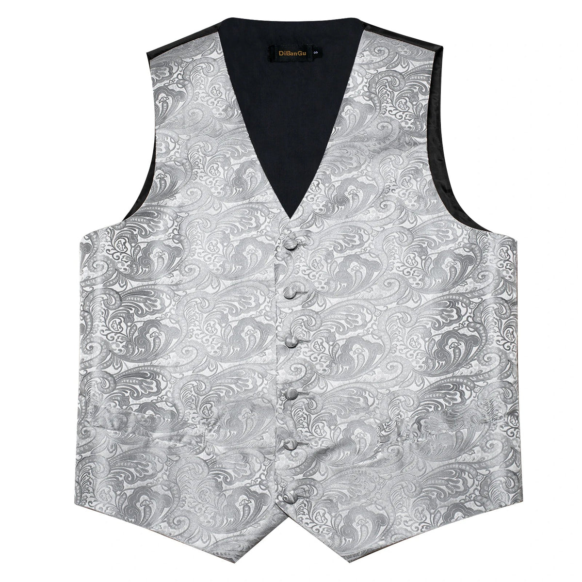 Men's Suit Vest Bow Tie Set – Formal Waistcoat with Necktie and Pocket Square for Weddings