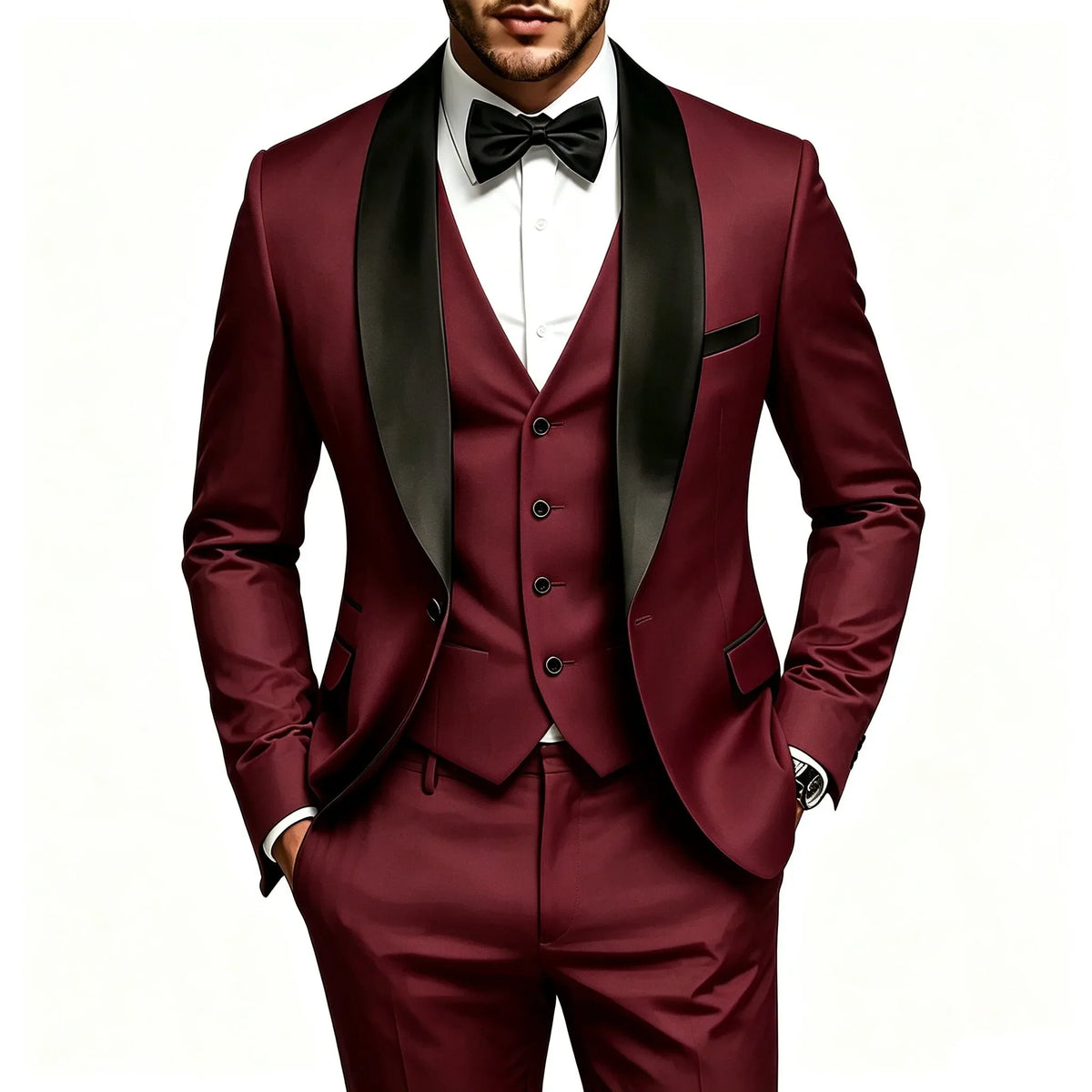 Ensemble Costume de Mariage Homme Garçon d'Honneur, Habillé-Décontracté pour le Quotidien et les Mariages