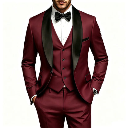 Ensemble Costume de Mariage Homme Garçon d'Honneur, Habillé-Décontracté pour le Quotidien et les Mariages