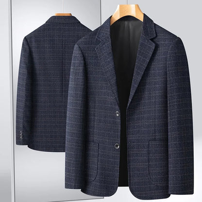 Men's Casual Loose Fit Blazer 13 Colors All-Season Plaid Suit Jacket for Men