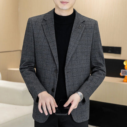 Men's Single Breasted Blazer Smart Casual Autumn Jacket