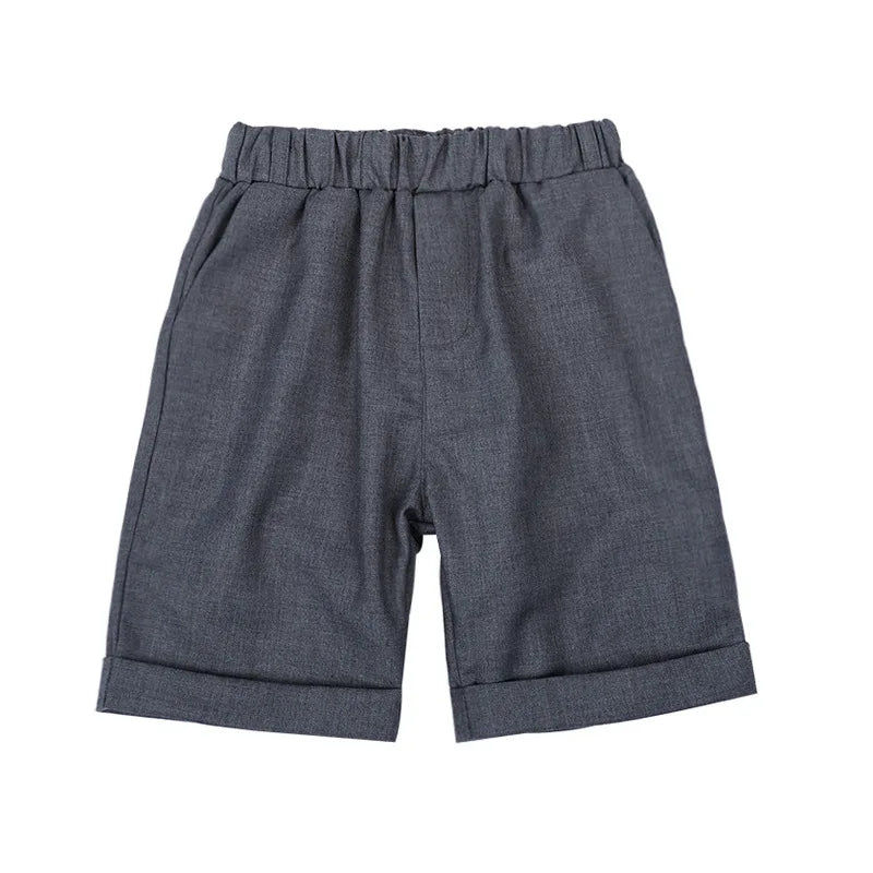 Boys Girls Summer 3Pieces School Uniform With Vest Shorts/Skirt Tie Children's Piano Host Speech Chorus Performance Costume