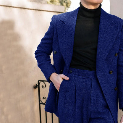 New (Blazer+ Pants) Men's Fashion Business Italian Style Slim Professional Dress Wedding Groom Best Man Suit