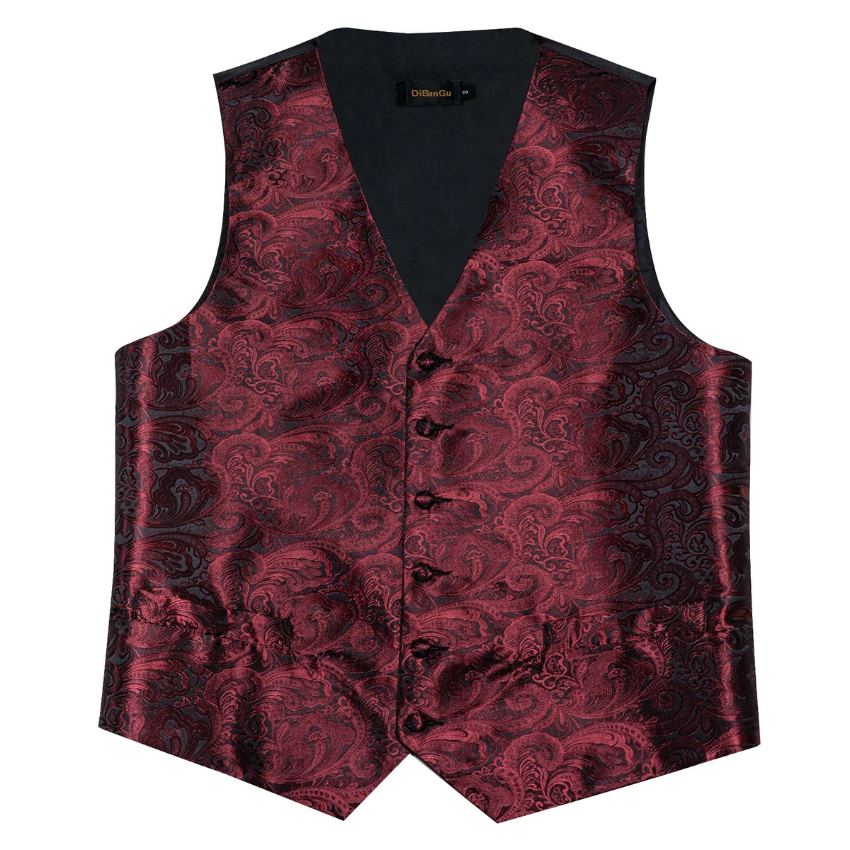 Men's Suit Vest Bow Tie Set – Formal Waistcoat with Necktie and Pocket Square for Weddings