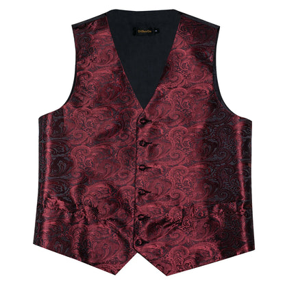 Men's Suit Vest Bow Tie Set – Formal Waistcoat with Necktie and Pocket Square for Weddings