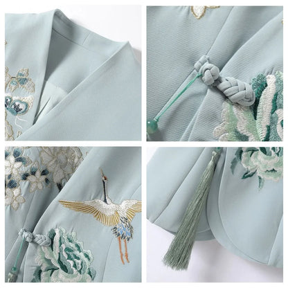 2025 New Spring Chinese National Style Elegant Women Vest Heavy Industry Embroidery Sleeveless Jacket Cardigan Female Waistcoat