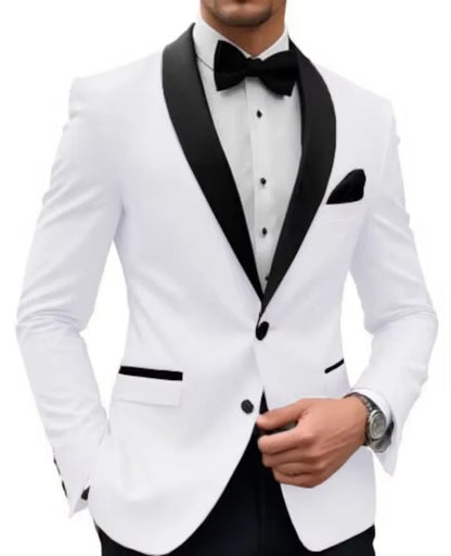 Formal |Wedding Men Suit Jacket Slim Fit Long Sleeve Shawl Lapel Single Breasted Blazer Business Coat Work Office Jacket Outwear