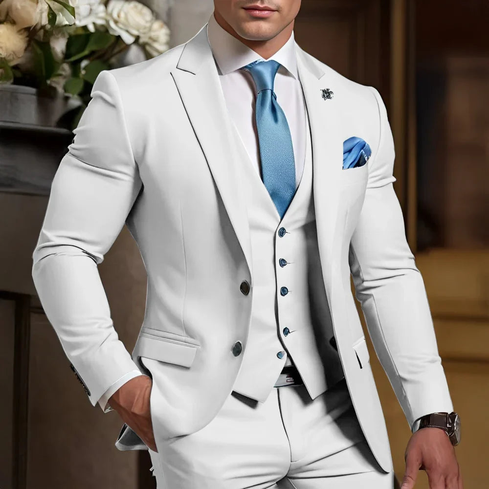 Formal Men's Suit 3 Piece Suit Wedding Tuxedo Groom Custom Outfit Party Elegant Suit for Best Man XS-5XL