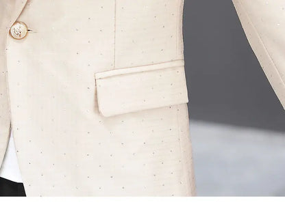 Blazer Men's fashion outdoor travel gentleman wedding Slimming Business versatile Trendy Casual Korean-style formal wear Blazer