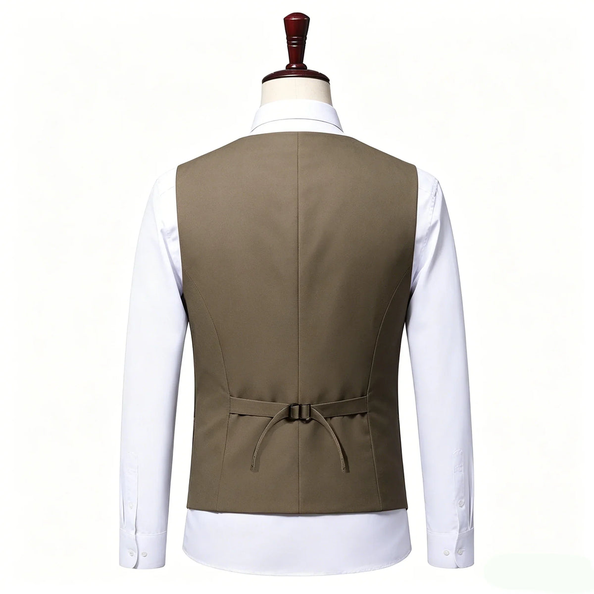 Men's Plus Size Vest Checkered Single Breasted Waistcoat for Wedding Groom Groomsmen