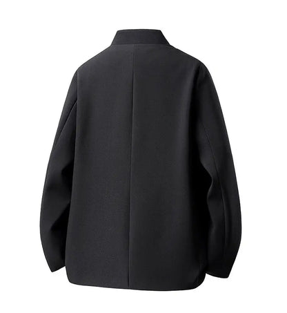 Blazer Hombre Men Luxury Clothing Oversized Chinese Style Golden Bamboo Embroidery Metal Buckle Elegant Suit for Man Jacket Coat