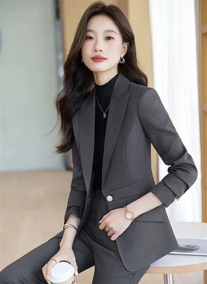Women Blazers Spring Summer New Fashion Korean Silk Satin Suit V-neck Loose Top Jacket Single Button Suit Blazers Outerwear